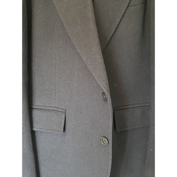 J. B. Britton Collection Navy Camel Hair Blazer Men's 42L Jacket Vintage - Picture 13 of 14